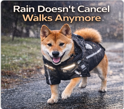 Waterproof Reflective Dog Raincoat with Hood – Windproof Velcro Pet Rain Jacket for Small, Medium & Large Dogs (S–5XL)